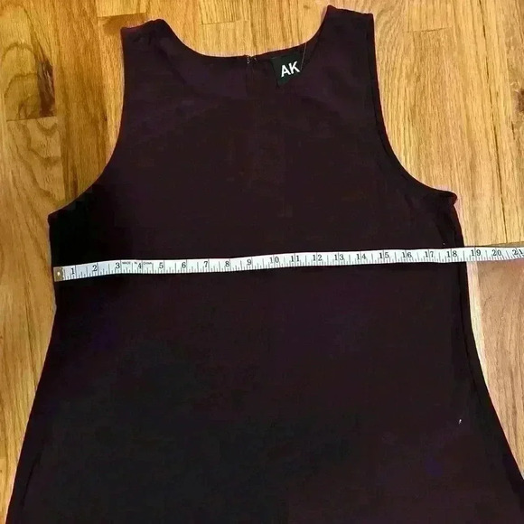 Anne Klein Sleeveless A Line Dress in Stretch Fabric Size 10 Plum NWOT - Picture 4 of 4